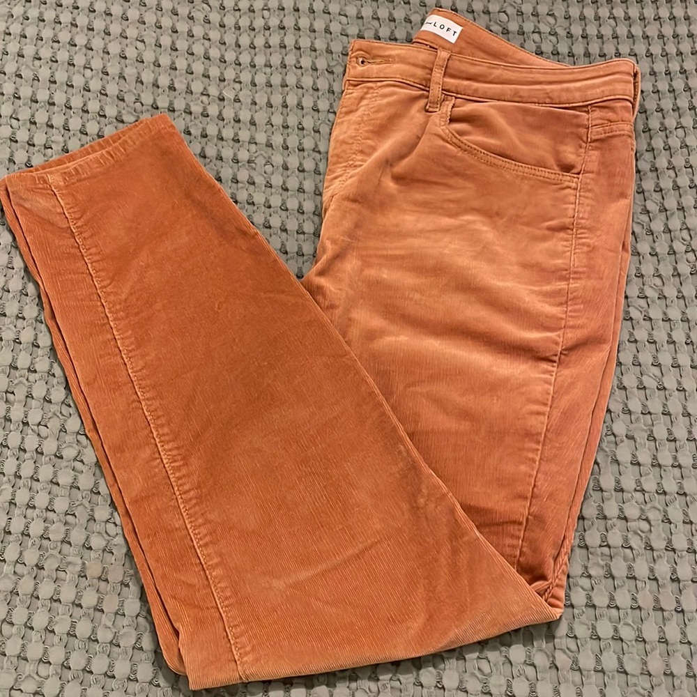 Loft corduroy pants 31/12 orange/ r￼ust color
